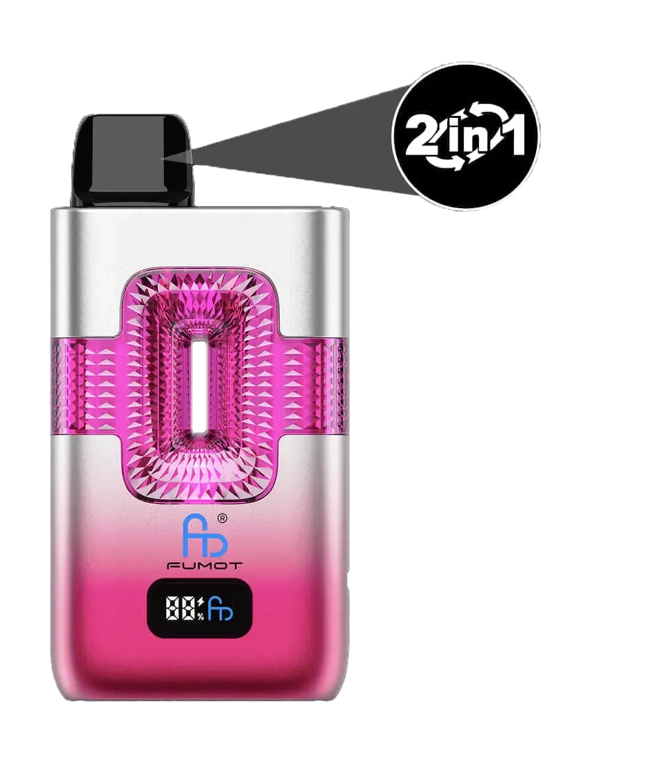 Fumot ECO 2in1 50K Verpackung zeigt Dual Flavour System